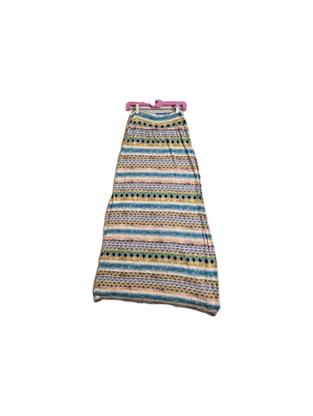 Paper Moon Maxi Skirt Sz M Chevron Stripes Tshirt Material Boho Cottage Hippy